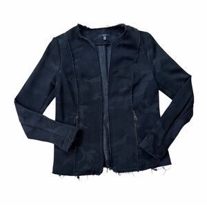 DREW Black Camouflage Open Terry Jacket